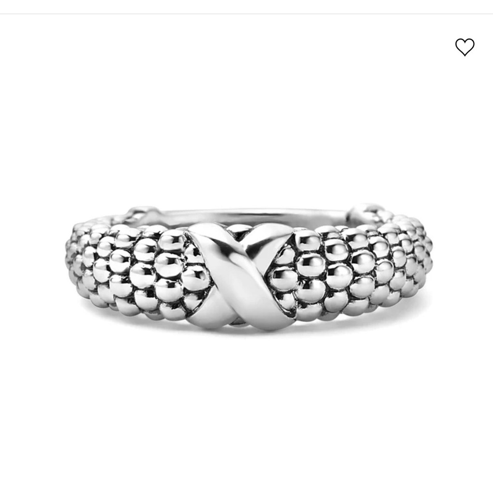 LAGOS Silver Beaded X Ring